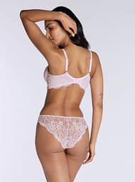 MS Pushup Lace Demi Cup Bra Underwear Set