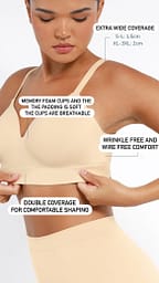Memory Foam Full Coverage Bra Breathable Summer Bra for Saggy Breasts