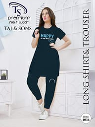 Long Shirt Summer Cotton Night Suit
