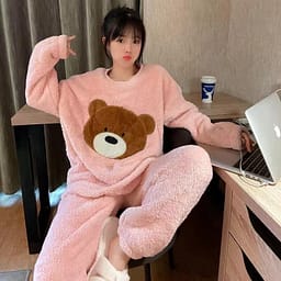 MSK Casual Wool PJ Soft on Skin Cute at Home Dress