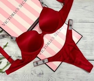 Victoria Secret Leather Bra Panty Set