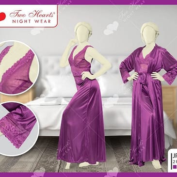 Two hearts Full Nighty Robe