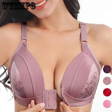Front Closure Wireless Padded Bra