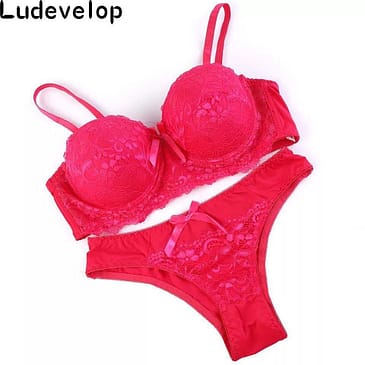 Tanga Double Padded Pushup Bra Set