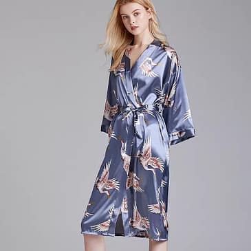 Silk Night Robe Loungewear