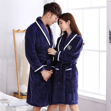 Warm Fleece Winter Bathrobe