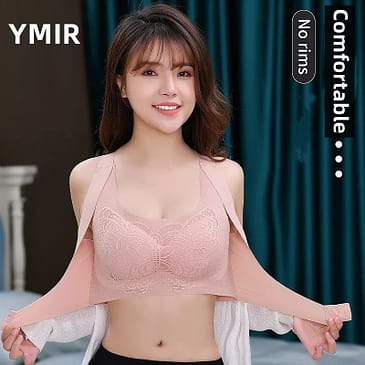 Front Closure Cross Back Padded Bra