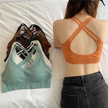 Cross Back Crop Top Bralette