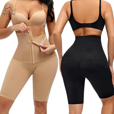 Full Body Shaper with Three Hooks Closure