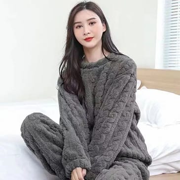 Oversized Baggy Warm Fleece Loungewear Night Suit