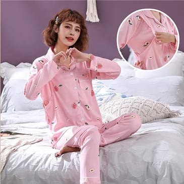 Snow Flake Warm Full Sleeve Night Dress