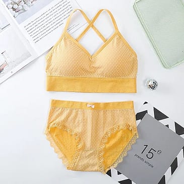 Breathable Pastel Bra Panty Set