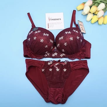 Fancy Pushup Bra and Panty Set