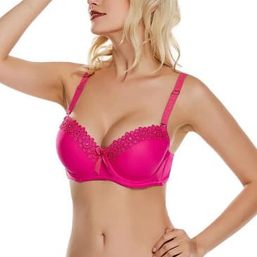 Plus Size Lace Wired Pushup T-Shirt Bra