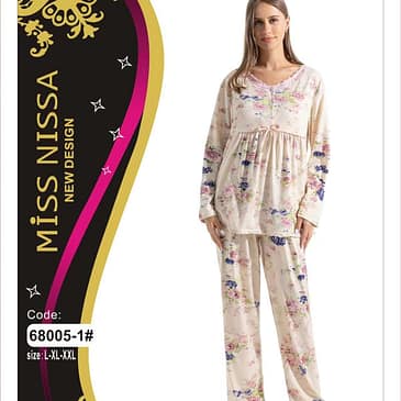 Long Shirt Warm Floral Night Dress