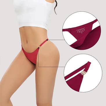 Women Thong Underwear with Fancy Hooks