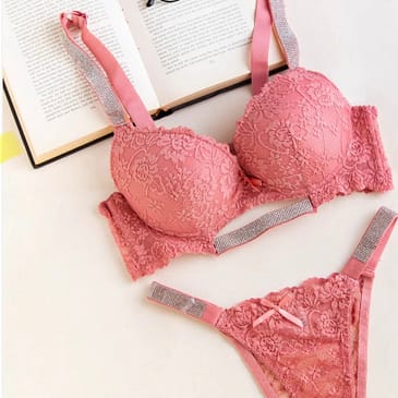 Pushup Bra Set with Thong