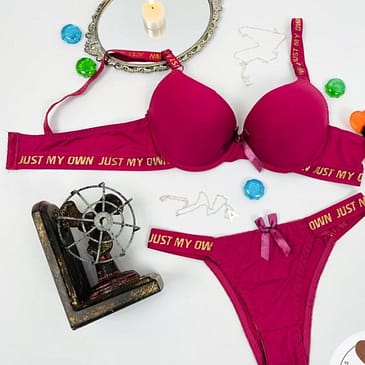 Seamless T-Shirt Underwired Bra Underwear Set