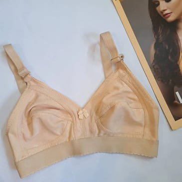 Cotton Full Coverage Bra with Wide Straps and Belt