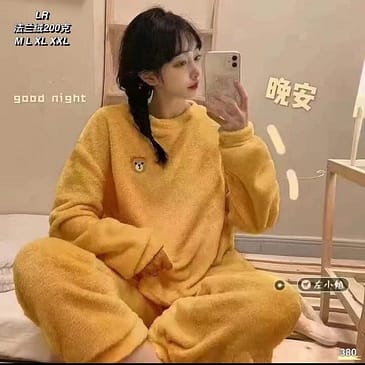 MSK Yellow PJ Casual Stay at Home Wool Night Dress