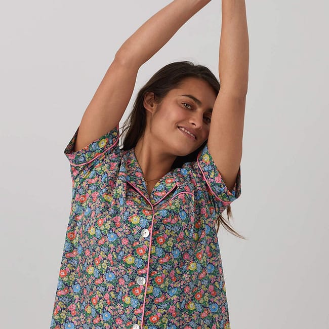 Casual Chic Floral Night Dress Casual Loungewear Suit